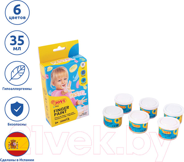 Изображение товара Пальчиковые краски Jovi 540P  (6цв)