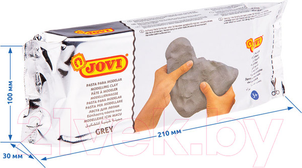 Изображение товара Пластилин скульптурный Jovi 86G (1кг, серый)