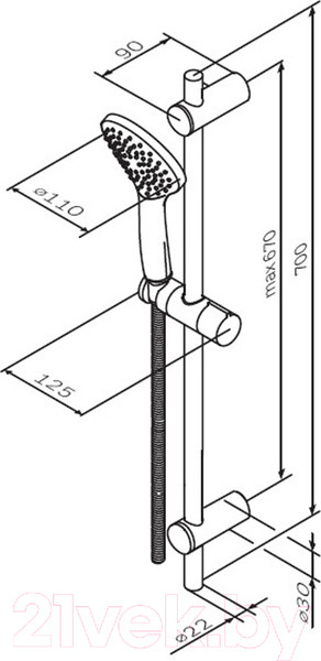 Изображение товара Душевой гарнитур AM.PM Gem F0190033