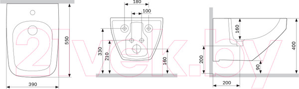 Изображение товара Биде подвесное AM.PM Inspire C50A3411WH