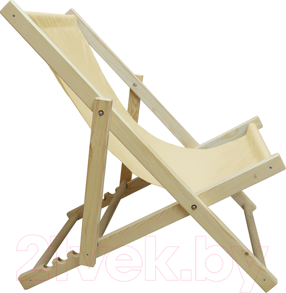 Изображение товара Кресло-шезлонг складное КомфортПром 86х75х90см / 11114057 (бежевый)