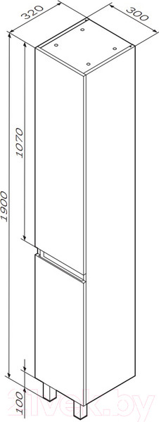Изображение товара Шкаф-пенал для ванной AM.PM X-Joy M85ACSR0306WG