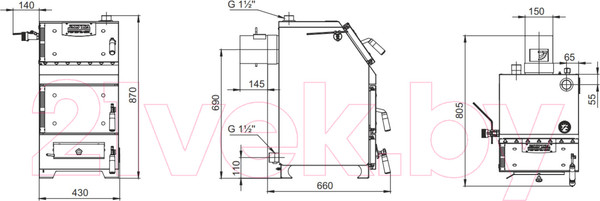 Изображение товара Твердотопливный котел Zota Тополь-ВК 16