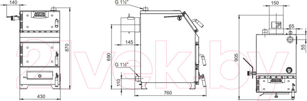 Изображение товара Твердотопливный котел Zota Тополь-ВК 22