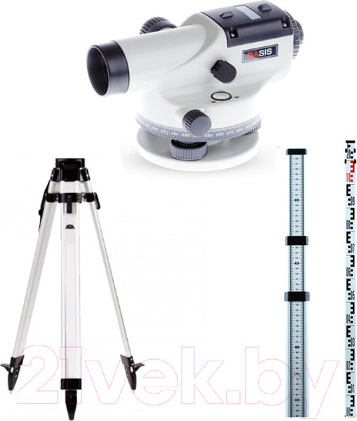 Изображение товара Оптический нивелир ADA Instruments Basis + Рейка Staff 3 + Штатив на клипсах ADA Light / A00117_K1