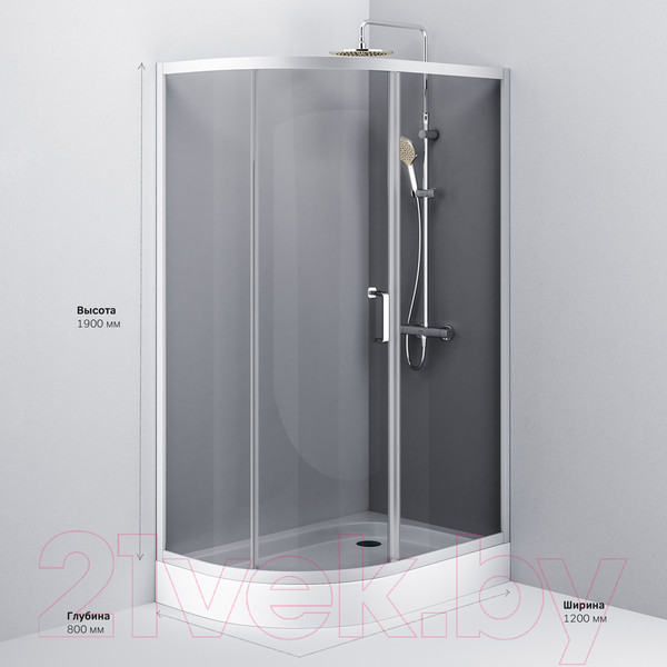 Изображение товара Душевой уголок AM.PM Like Solo Slide W83G-302U120CG64