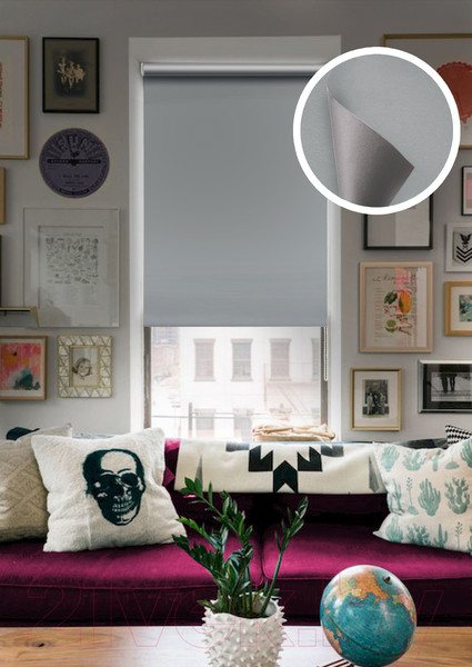 Изображение товара Рулонная штора Эскар Blackout 43x170 / 814620431601 (серый)