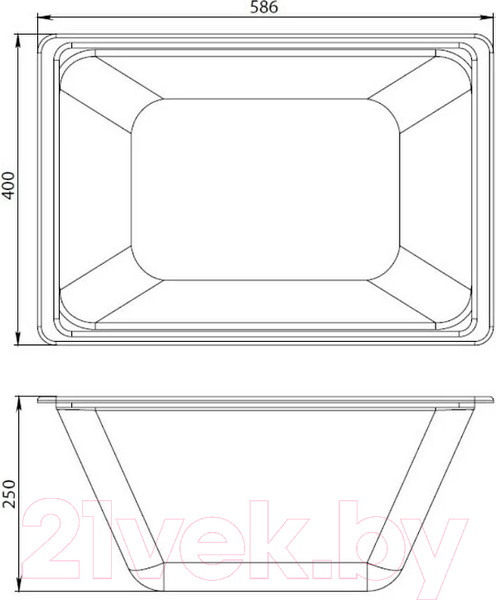Изображение товара Контейнер для хранения AM.PM Gem W90A-070-070W-C (с крышкой)