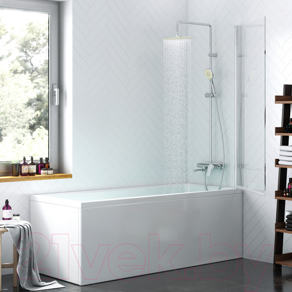 Изображение товара Стеклянная шторка для ванны Damixa DX35WBS-D080-140MT