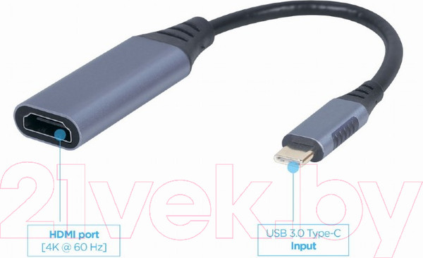 Изображение товара Кабель/переходник Gembird Type-C to HDMI A-USB3C-HDMI-01