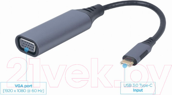 Изображение товара Кабель/переходник Gembird A-USB3C-VGA-01