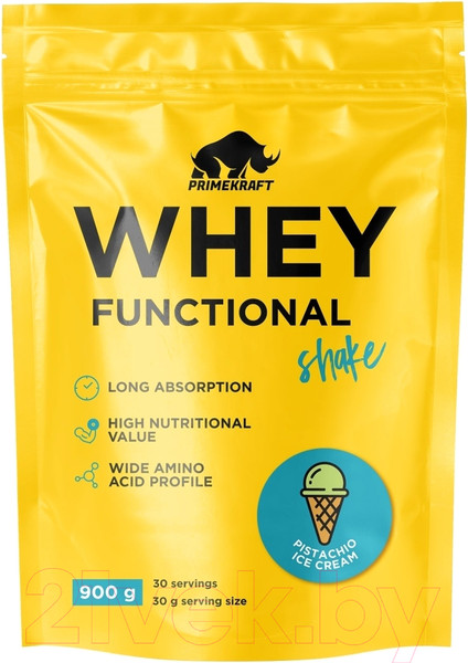 Изображение товара Протеин Prime Kraft Whey Functional Shake Фисташковое мороженое (900г)