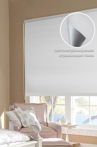 Изображение товара Рулонная штора Эскар Blackout 73x170 / 390080731701 (белый)