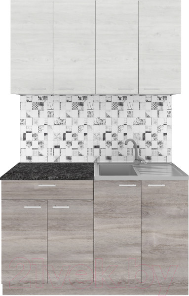 Изображение товара Кухонный гарнитур Агута Альфа 1.2 (дуб пепельный/скандинавское дерево/кастилло темный)