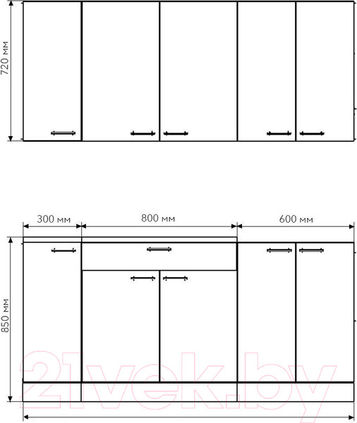 Изображение товара Кухонный гарнитур Агута Альфа 1.7 (дуб золотой/сатин/кастилло темный)
