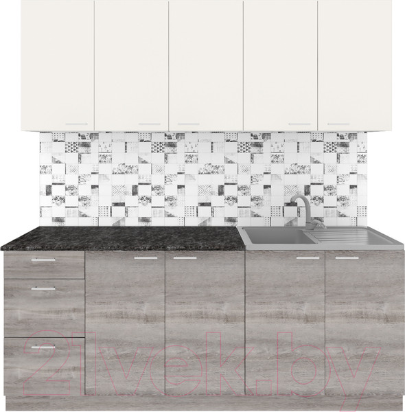 Изображение товара Кухонный гарнитур Агута Альфа 2.0 (пепельный/сатин/кастилло темный)