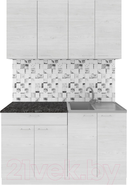 Изображение товара Кухонный гарнитур Агута Альфа 1.4 (скандинавское дерево/скандинавское дерево/кастилло темный)