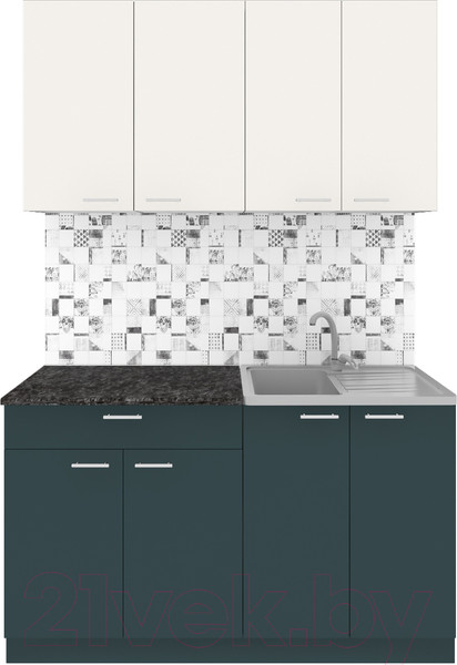 Изображение товара Кухонный гарнитур Агута Альфа 1.4 (бензин/сатин/кастилло темный)