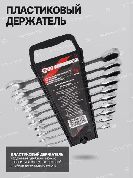 Изображение товара Набор ключей ForceKraft FK-51102 (51236)