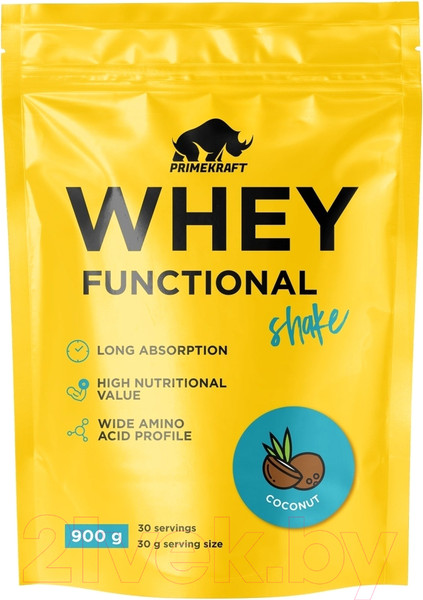 Изображение товара Протеин Prime Kraft Whey Functional Shake Кокос (900г)
