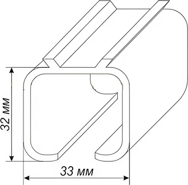 Изображение товара Направляющая для раздвижных дверей No Brand 1N2 Верхняя