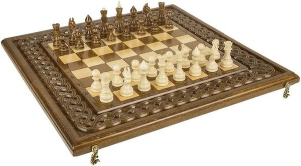 Изображение товара Набор настольных игр Haleyan Армянский Орнамент 2 Шахматы, нарды / kh149-4