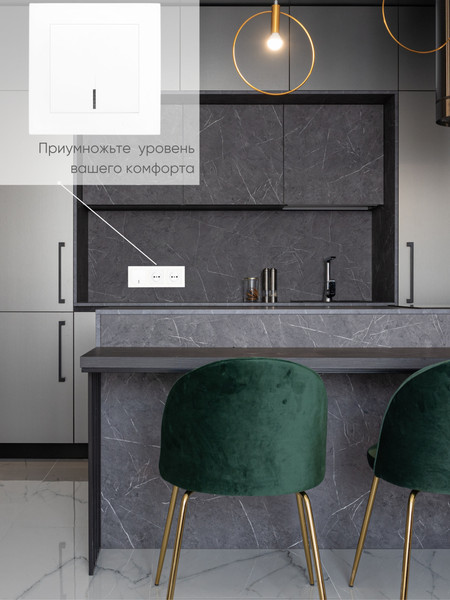 Изображение товара Выключатель El-Bi Zena-Vega / 609-015600-201 (белый)