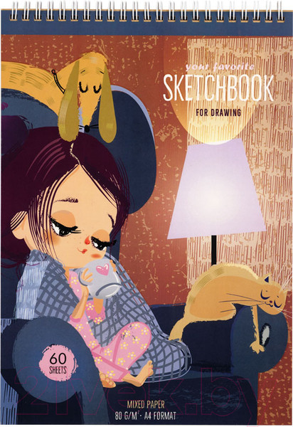 Изображение товара Скетчбук ArtSpace Уютный дом / SkА460_38365 (60л)