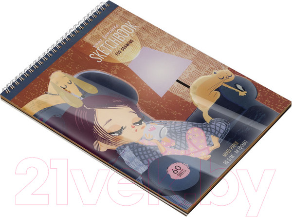 Изображение товара Скетчбук ArtSpace Уютный дом / SkА460_38365 (60л)