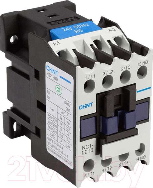 Изображение товара Контактор Chint NC1-0910 9А 400В/АС3 1НО 50Гц (R) / 221048