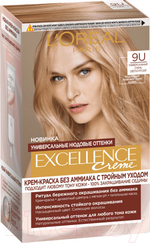 Изображение товара Крем-краска для волос L'Oreal Paris Excellence Creme 9U (универсальный очень светло-русый)