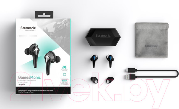 Изображение товара Беспроводные наушники Saramonic BH60 / SR-BH60-B (черный)