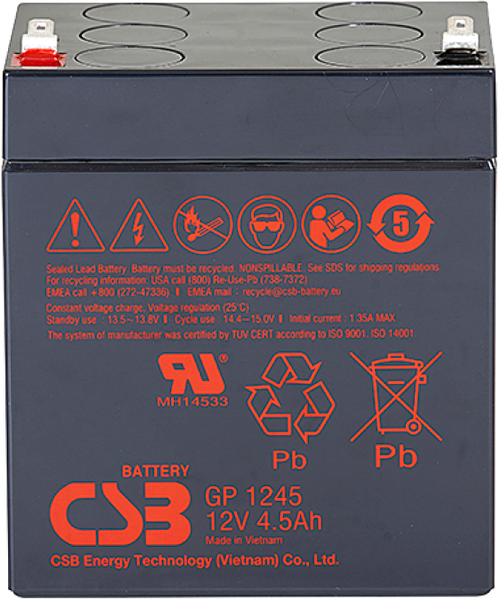 Изображение товара Аккумуляторная батарея CSB GP 1245 F2 12V4.5Ah