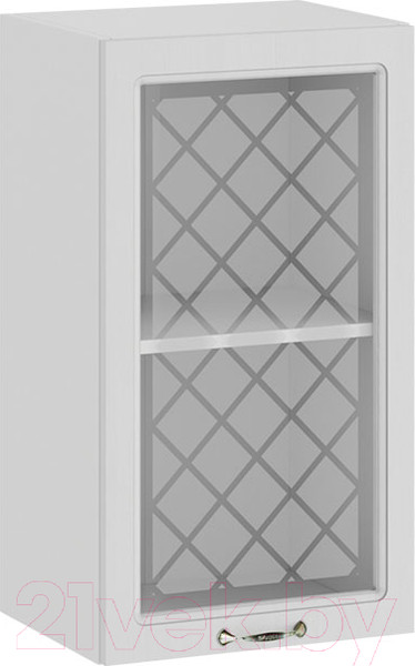 Изображение товара Шкаф навесной для кухни ТриЯ Бьянка 1В4С (белый/дуб белый)