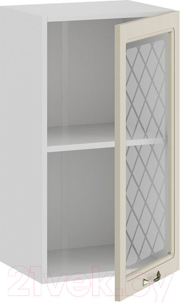 Изображение товара Шкаф навесной для кухни ТриЯ Бьянка 1В4С (белый/дуб ваниль)