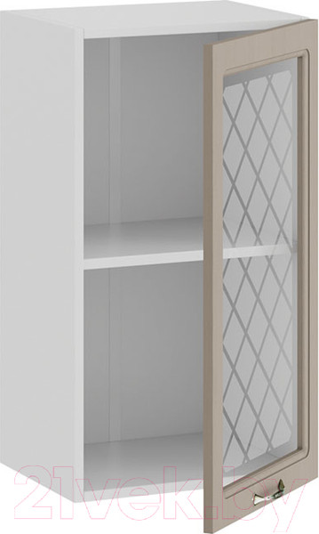 Изображение товара Шкаф навесной для кухни ТриЯ Бьянка 1В4С (белый/дуб кофе)