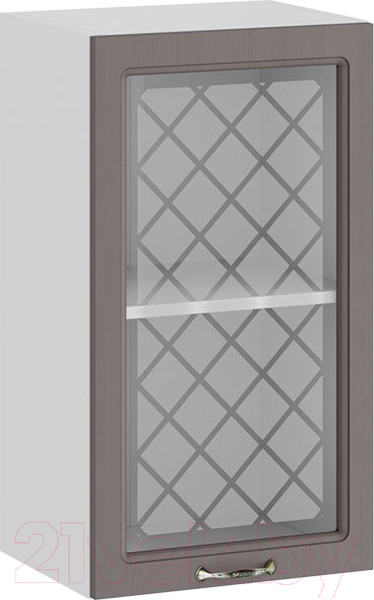 Изображение товара Шкаф навесной для кухни ТриЯ Бьянка 1В4С (белый/дуб серый)