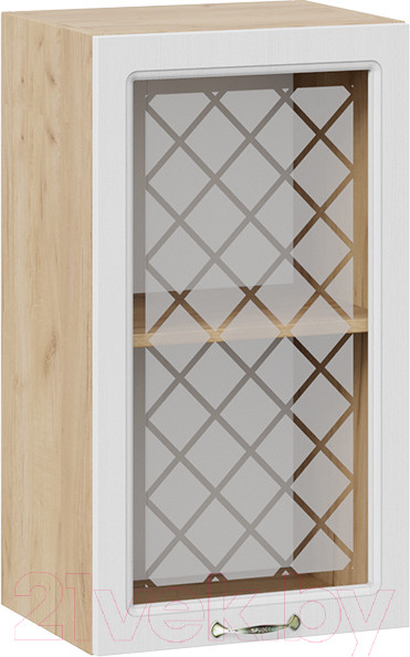 Изображение товара Шкаф навесной для кухни ТриЯ Бьянка 1В4С (дуб крафт золотой/дуб белый)