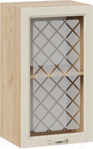 Изображение товара Шкаф навесной для кухни ТриЯ Бьянка 1В4С (дуб крафт золотой/дуб ваниль)