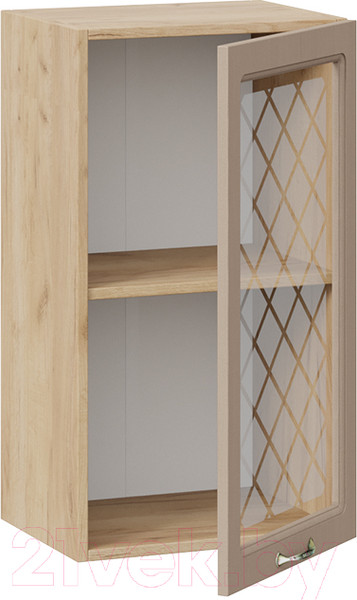 Изображение товара Шкаф навесной для кухни ТриЯ Бьянка 1В4С (дуб крафт золотой/дуб кофе)