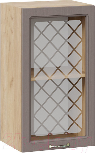 Изображение товара Шкаф навесной для кухни ТриЯ Бьянка 1В4С (дуб крафт золотой/дуб серый)