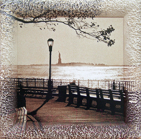 Изображение товара Картина Декарт Набережная с видом на Нью-Йорк 8Л0062 (в раме)