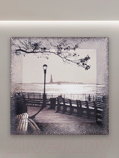 Изображение товара Картина Декарт Набережная с видом на Нью-Йорк 8Л0062 (в раме)