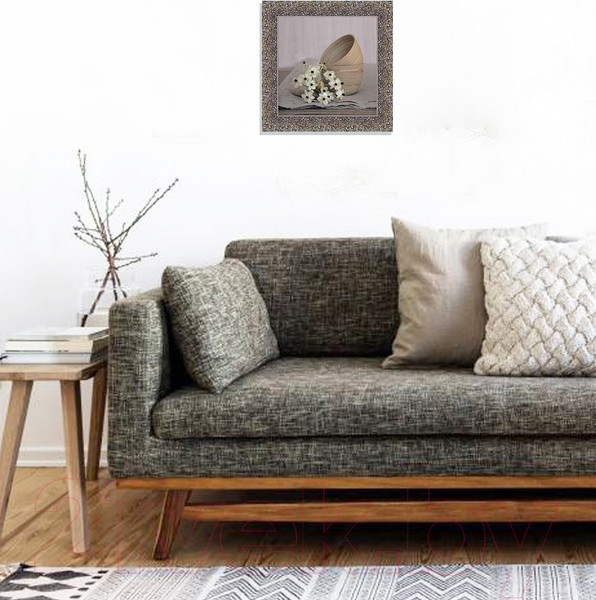 Изображение товара Картина Декарт Белые цветы на столе-2 8Л0673 (в раме)