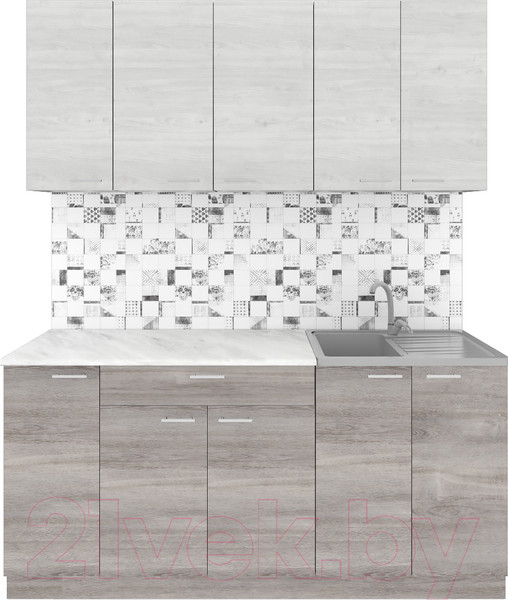 Изображение товара Кухонный гарнитур Агута Альфа 1.7 (дуб пепельный/скандинавское дерево/этория)