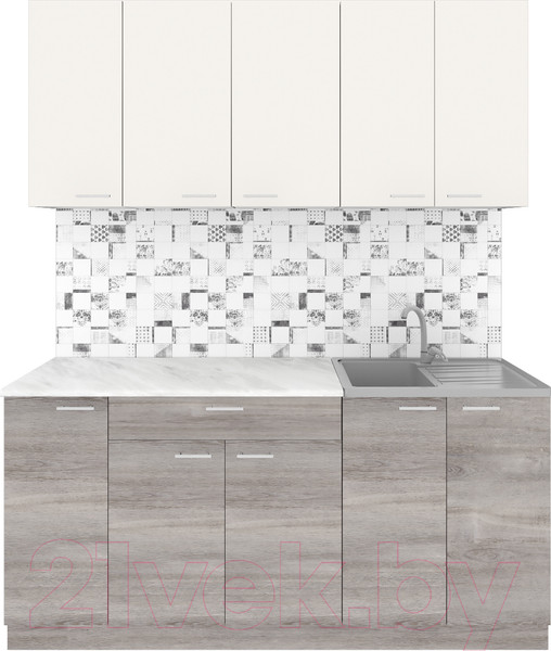 Изображение товара Кухонный гарнитур Агута Альфа 1.7 (дуб пепельный/сатин/этория)