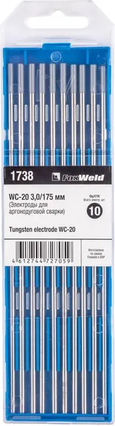 Изображение товара Электрод FoxWeld WC-20 3мм/175мм / 6.22.0285