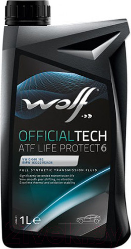Изображение товара Трансмиссионное масло WOLF OfficialTech ATF Life Protect 6 / 3012/1 (1л)