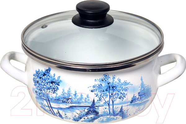 Изображение товара Кастрюля Сантэкс Гжель 1-2415112 (белый)