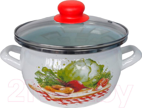 Изображение товара Кастрюля Сантэкс Овощи 1-2415112 (белый)